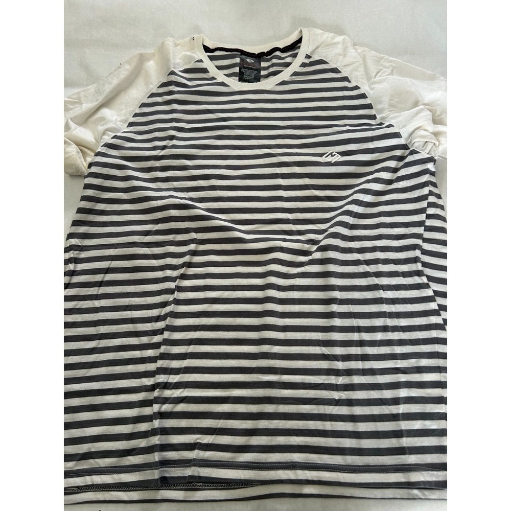 Enyce Mens T Shirt 5X Blue White Stripped Streetwear 90s Hip Hop Short Sleeves